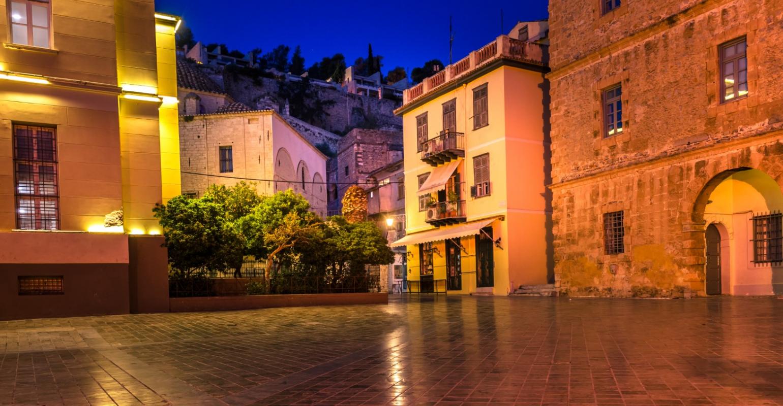  Syntagma square at Nafplio