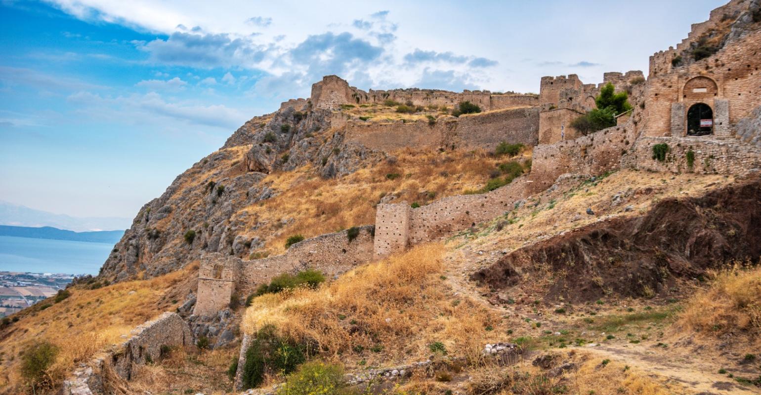 The Acrocorinth "Upper Corinth" the acropolis of ancient Corinth