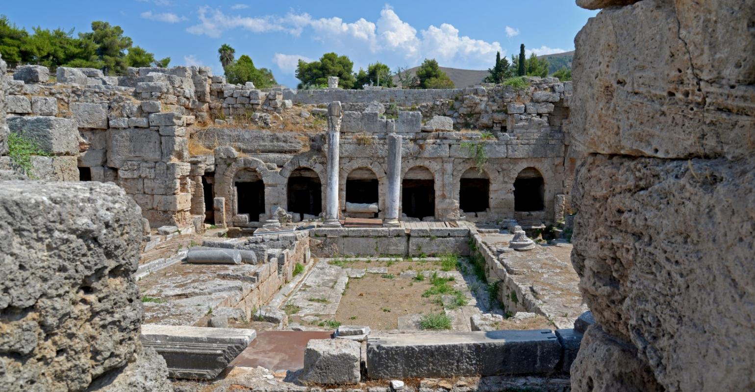 The historic ancient ruins of Corinth