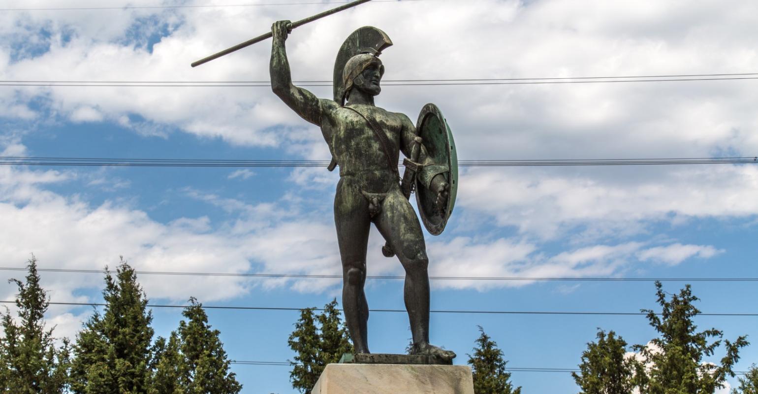The marvelous statue of King of Sparta, Leonidas